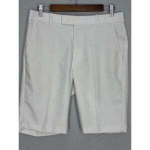 G/Fore Golf Shorts Mens White Performance Stretch Flat Front Slash Pockets 30